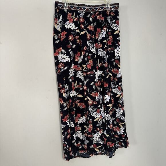 JAASE Boho Festival Floral Wide Leg Palazzo Pants Travel Sequins Hippie Resort - Picture 5 of 12
